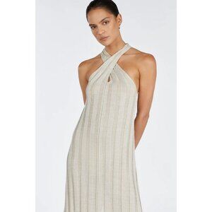 NWT - DISSH Everly Twist Midi Dress in Natural, Size L